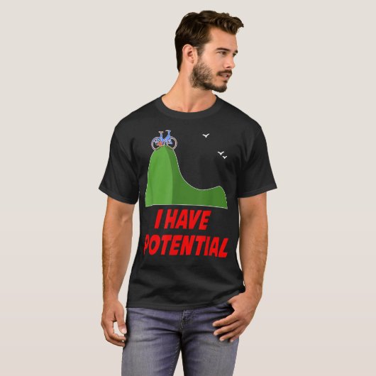 FUNNY I HEB POTENTIAL S Physics Science Teacher G T-shirt (Voorkant volledig)