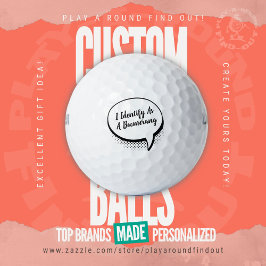 Funny "I Identify As A Boomerang" Slicer Gag Gift Golfballen