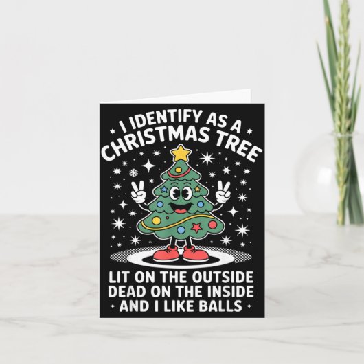Funny I Identify As A Christmas Tree Lit On The Ou Kaart (Voorkant)