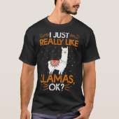 Funny I Just Really Like Llamas Ok Classic T-Shirt (Voorkant)