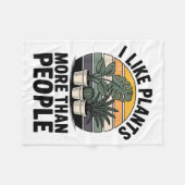 Funny I Like Plants More Than People Design  Fleece Deken (Voorkant (Horizontaal))