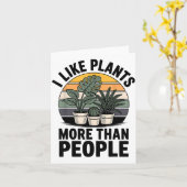 Funny I Like Plants More Than People Design  Kaart (Gele Bloem)