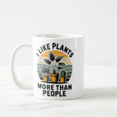 Funny I Like Plants More Than People Design  Koffiemok (Links)