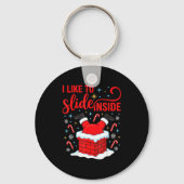 Funny I Like To Slide Inside Santa Ugly Christmas  Sleutelhanger (Voorkant)