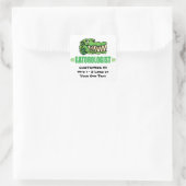 Funny I Love Alligators Vierkante Sticker (Tas)