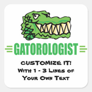 Funny I Love Alligators Vierkante Sticker