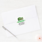 Funny I Love Alligators Vierkante Sticker (Envelop)