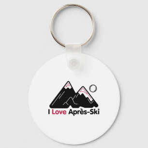 Funny I Love Apres Ski Shirt - Grote sneeuwliefheb Sleutelhanger