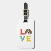 Funny I Love Beagle I Heart My Dog Puppy Lover Bagagelabel (Voorkant verticaal)