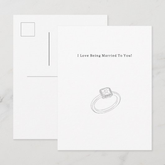 Funny I Love Being Married To You Quote Card Briefkaart (Voorkant / Achterkant)