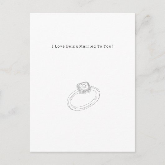 Funny I Love Being Married To You Quote Card Briefkaart (Voorkant)