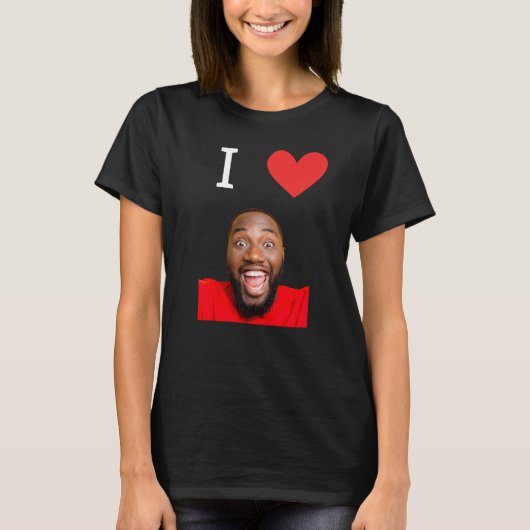 Funny I Love Boyfriend Photo Personalized T-shirt (Voorkant)