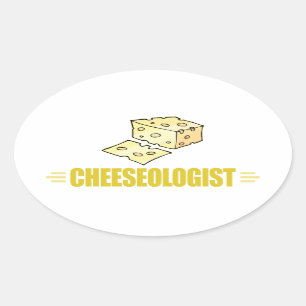 Funny I Love Cheese Ovale Sticker