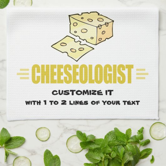 Funny I Love Cheese Theedoek (Gevouwen)