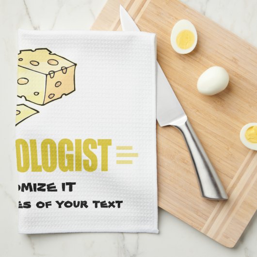 Funny I Love Cheese Theedoek (Quarter Fold)