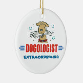 Funny I Love Dogs Keramisch Ornament (Rechts)