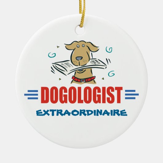 Funny I Love Dogs Keramisch Ornament (Voorkant)