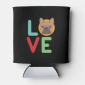Funny I love French Bulldog I Heart my Hondenliefh Blikjeskoeler (Voorkant)