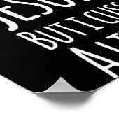 Funny I Love Jesus But I Cuss A Little Shirt Chris Poster (Hoek)