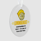 Funny I Love Lemons Ornament (voorkant)