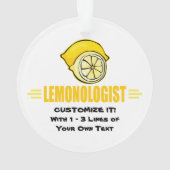Funny I Love Lemons Ornament (achterkant)