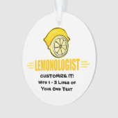Funny I Love Lemons Ornament (voorkant)