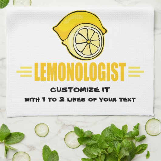 Funny I Love Lemons Theedoek (Gevouwen)