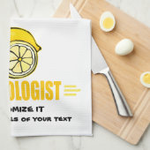 Funny I Love Lemons Theedoek (Quarter Fold)