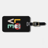 Funny I Love Miniature Schnauzer I Heart Hondenlie Bagagelabel (Voorkant horizontaal)