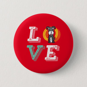 Funny I Love Miniature Schnauzer I Heart Hondenlie Ronde Button 5,7 Cm
