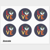 Funny I Love Miniature Schnauzer I Heart Hondenlie Ronde Sticker (Vel)