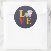 Funny I Love Miniature Schnauzer I Heart Hondenlie Ronde Sticker (Tas)