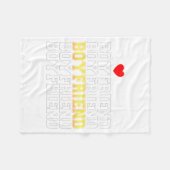 Funny I Love My Handsome Boyfriend Valentine Fleece Deken (Voorkant (Horizontaal))