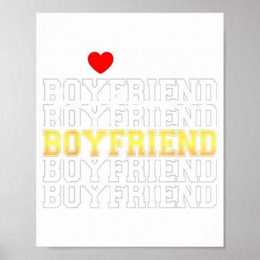 Funny I Love My Handsome Boyfriend Valentine  Poster (Voorkant)