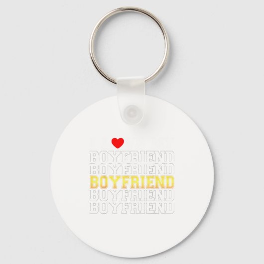 Funny I Love My Handsome Boyfriend Valentine  Sleutelhanger (Voorkant)
