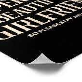 Funny I Love My Super Hot Beautiful Gorgeous Girlf Poster (Hoek)