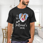 Funny I Love My Vriendin Hondenliefhebber Pet Phot T-shirt<br><div class="desc">Wie hou je echt van? Je vriendin of haar hond. Geef het perfecte cadeau aan je vriendje deze Valentijnsdag met dit grappige shirt van het hondenliefje! Een moet hebben voor elk hondenliefhebber, hondenmam en hondenvader. Een leuke draai op mijn Vriendin, dit shirt citeert: "Ik hou van mijn Vriendin hond" ......</div>