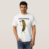 Funny I Love Pickle Cartoon T-shirt (Voorkant volledig)
