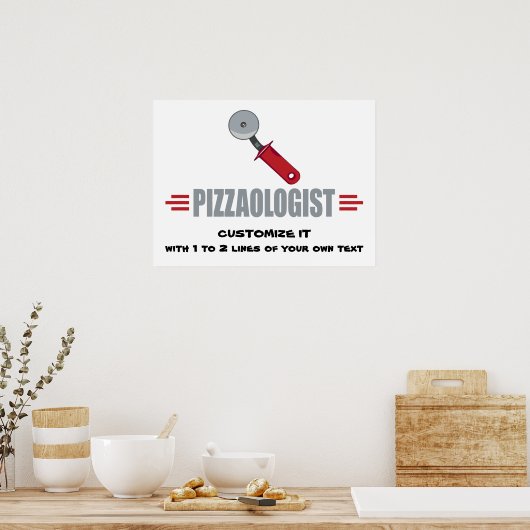 Funny I Love Pizzas Poster (Keuken)