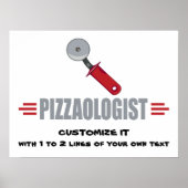 Funny I Love Pizzas Poster (Voorkant)