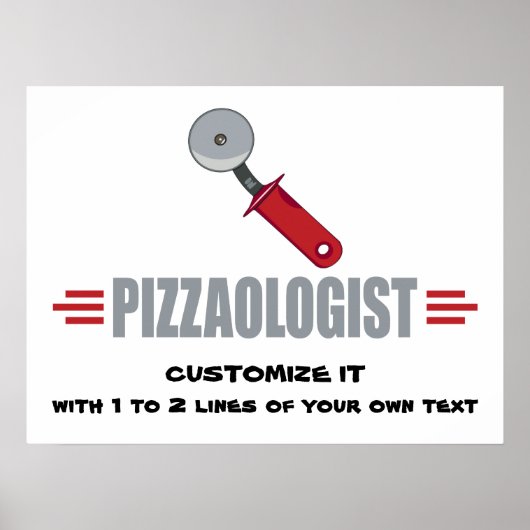 Funny I Love Pizzas Poster (Voorkant)