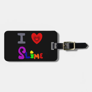 Funny I Love Slime Art Bagagelabel