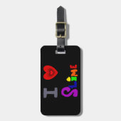 Funny I Love Slime Art Bagagelabel (Voorkant verticaal)