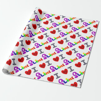 Funny I Love Slime Art Cadeaupapier