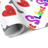 Funny I Love Slime Art Cadeaupapier (Rol Hoek)