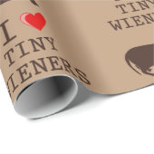 Funny I Love Tiny Wiener Dachshund Cadeaupapier (Rol Hoek)