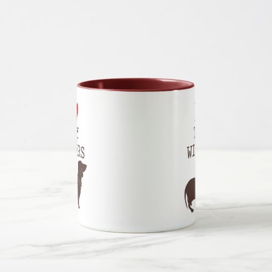 Funny I Love Tiny Wiener Dachshund Mok (Midden)