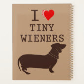 Funny I Love Tiny Wiener Dachshund Planner (Achterkant)