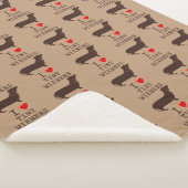 Funny I Love Tiny Wiener Dachshund Sherpa Deken (3/4)