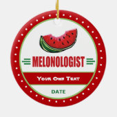 Funny I Love Watermelon Keramisch Ornament (Achterkant)